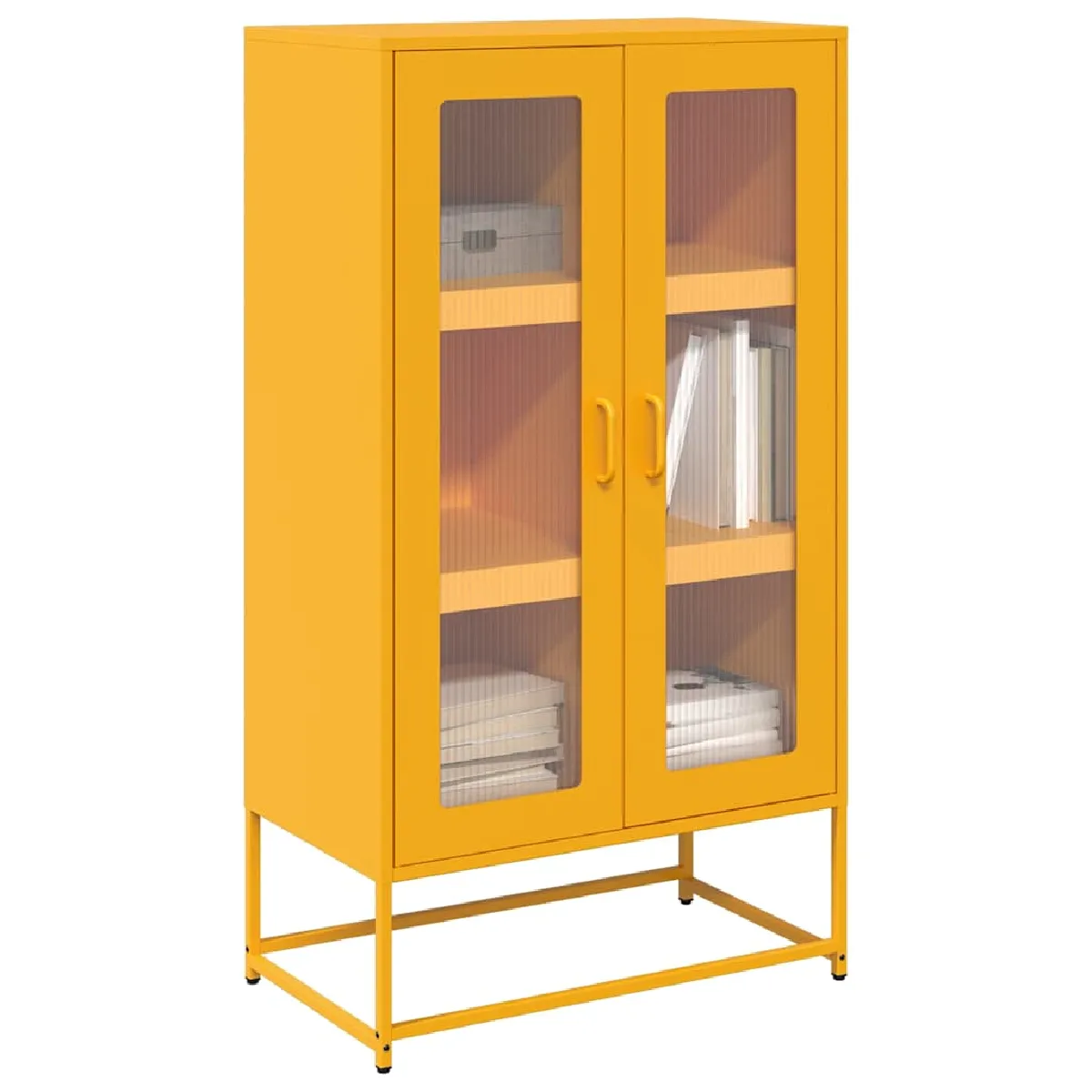 Vidaxl Buffet Haut 68x39x123 cm - Jaune Moutarde