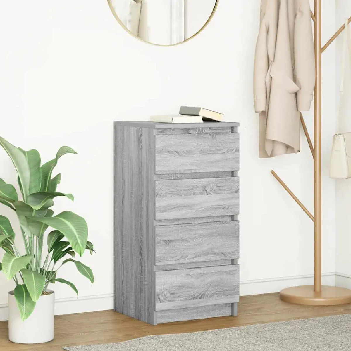 Vidaxl Buffet Sonoma Gris 37,5x35x76 cm