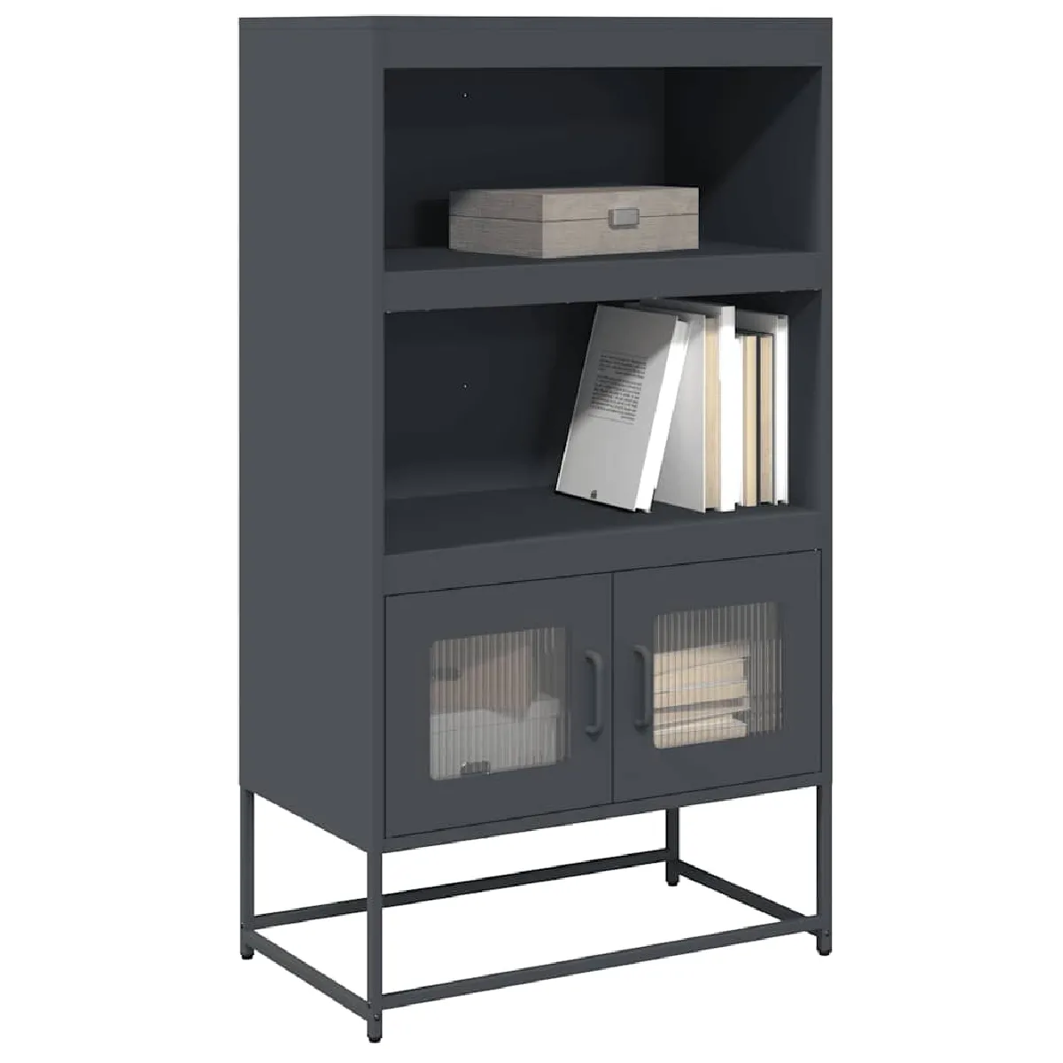 Non Communiqué Anthracite Buffet Haut 68X39x123 Cm Acier - Image 3