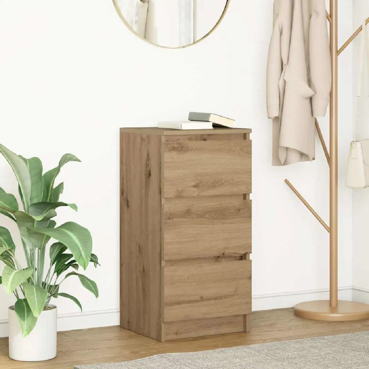 vidaXL - Buffet - Bois d'ingénierie - 37,5 x 35 x 76 cm - Image 2