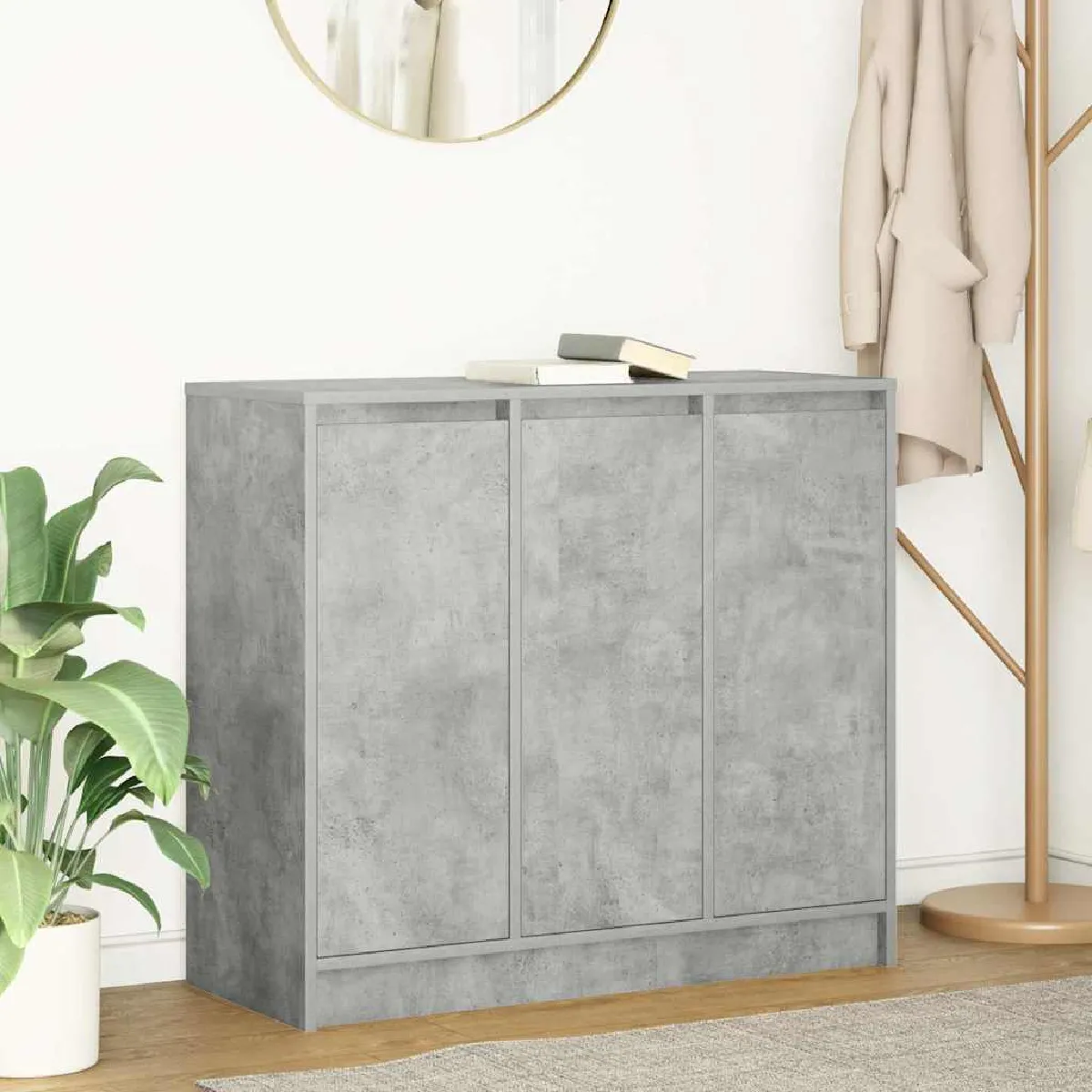 Vidaxl Buffet gris béton - 85x34x76 cm