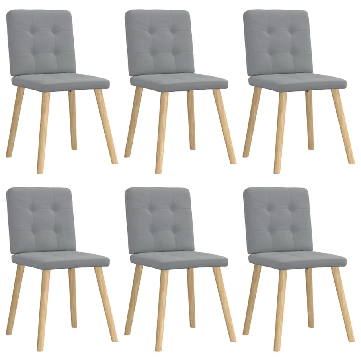 Vidaxl Gris/Clair Chaises À Manger Lot De 6