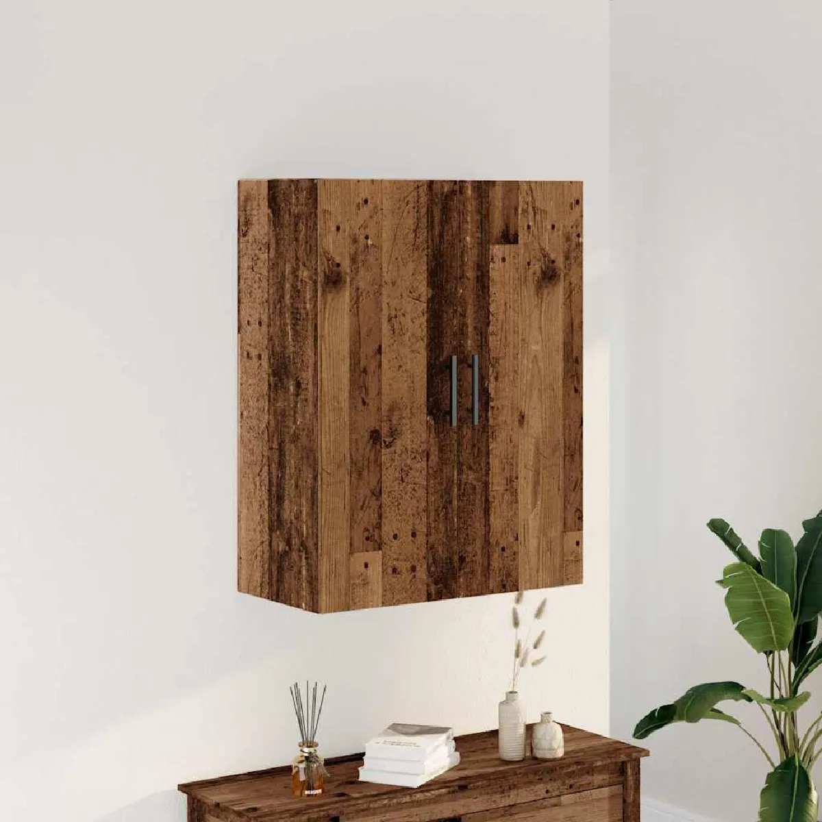 Vidaxl Armoire murale Vieux bois