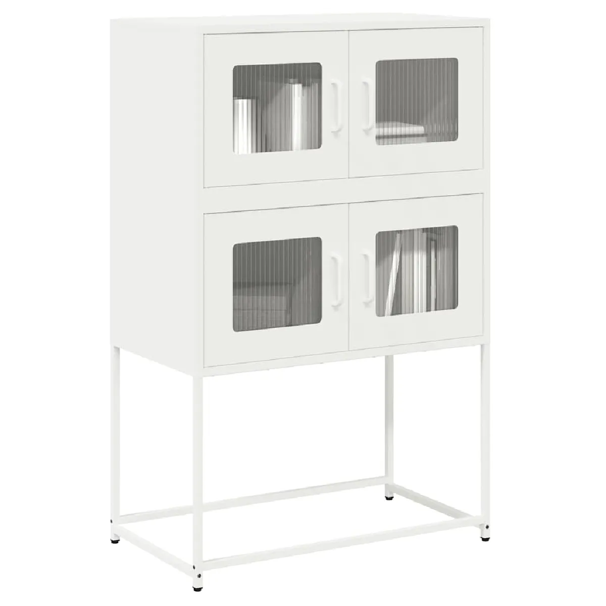 Vidaxl Buffet haut blanc - 68x39x107 cm
