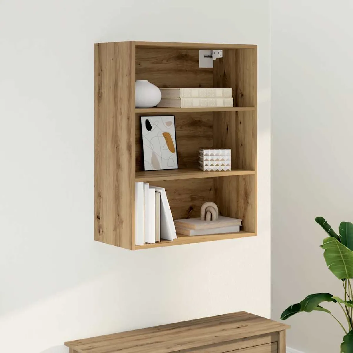 vidaXL Armoire murale chêne artisanal - vue 4