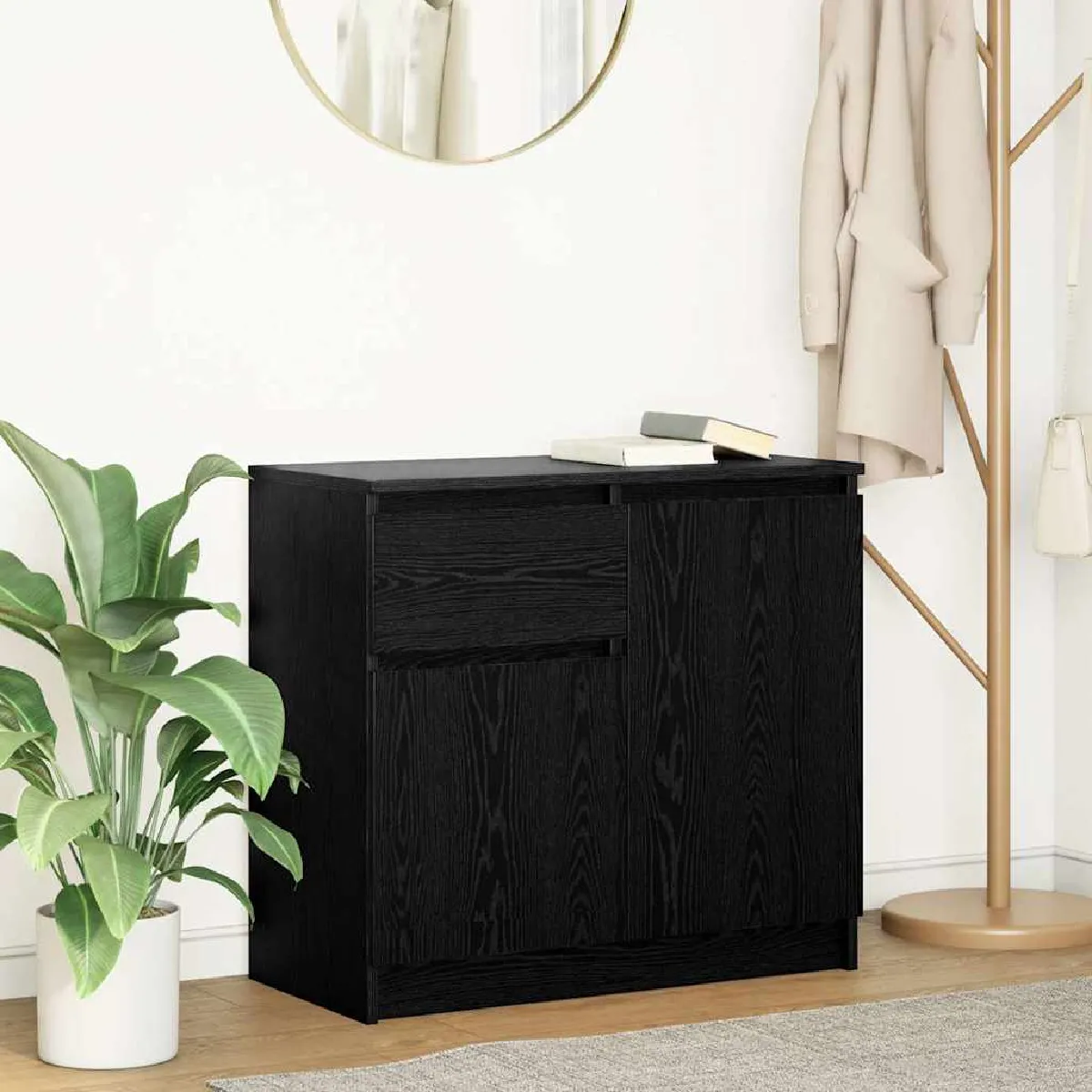 Vidaxl Buffet avec Tiroir 71x35x65 cm - Chêne - vue 2