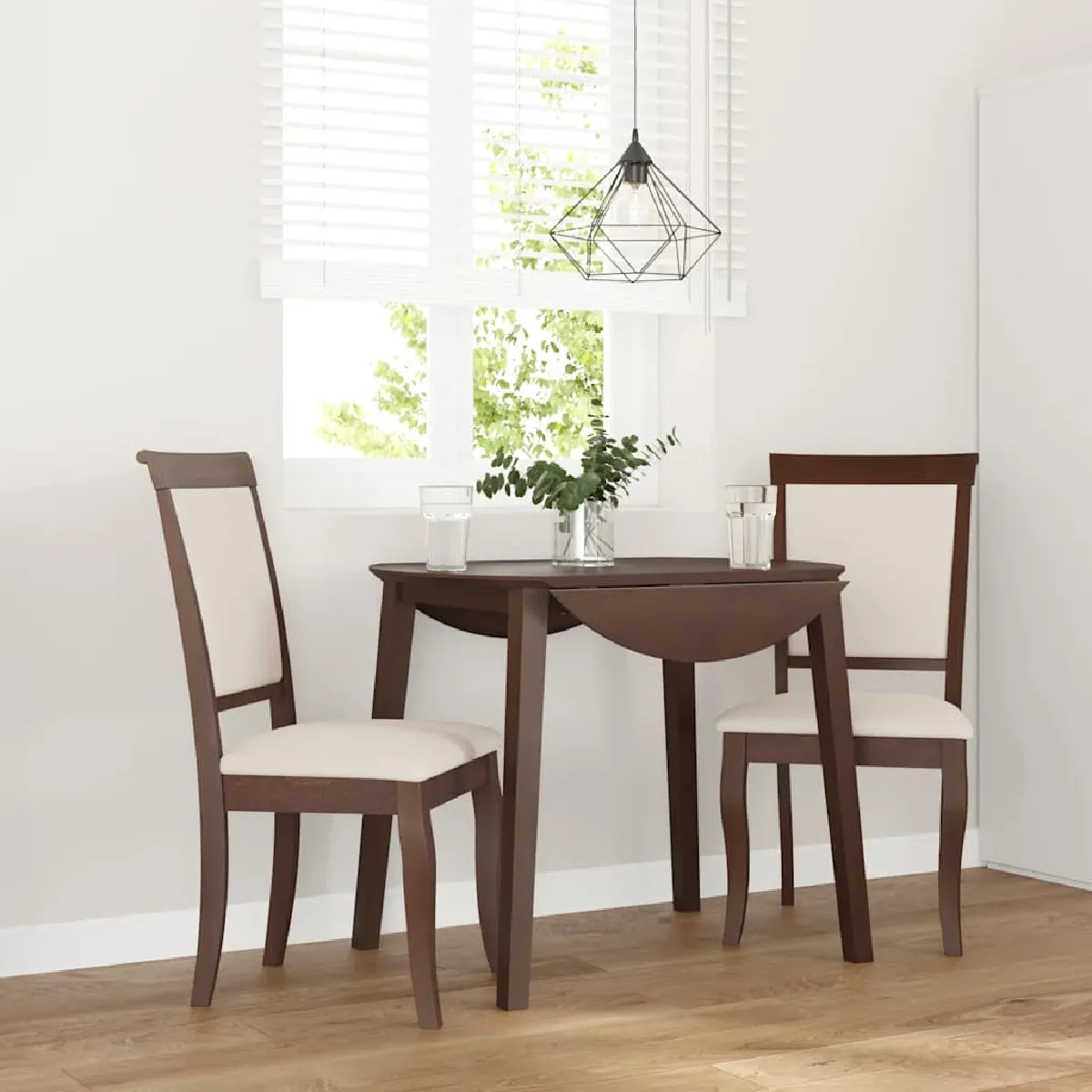 Vidaxl Chaises à manger avec coussins lot de 2 - Marron