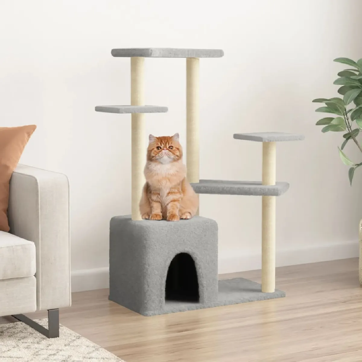 vidaXL Arbre à chat avec griffoirs 107 5 cm - vue 2