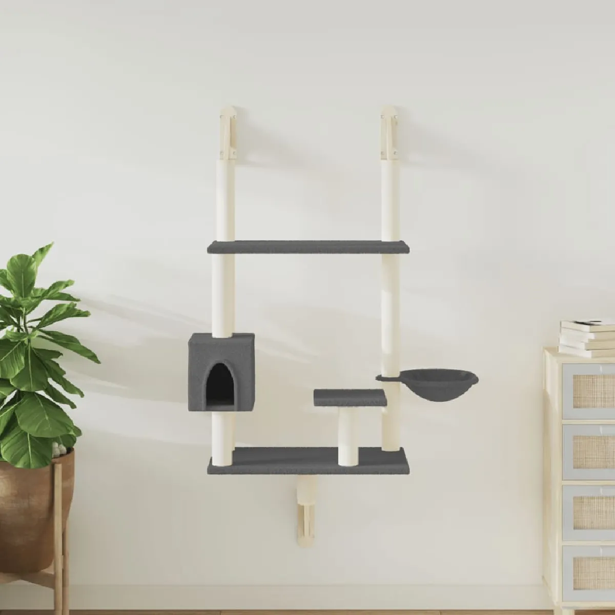 vidaXL Arbre à chat mural avec griffoir 153 cm - vue 4