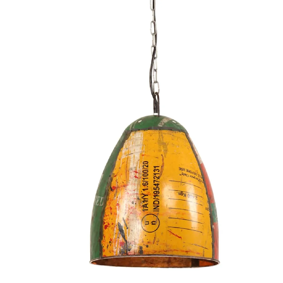 vidaXL Lampe suspendue industrielle 25 W Multicolore Ronde 32 cm E27