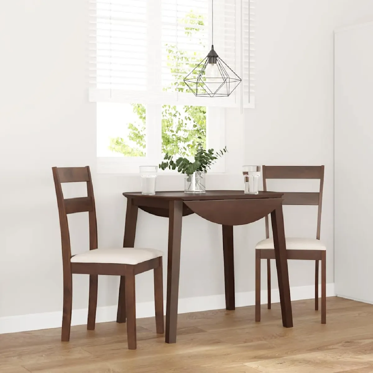 VidaXL Chaises à Manger Coussins 2 Pièces Bois Massif