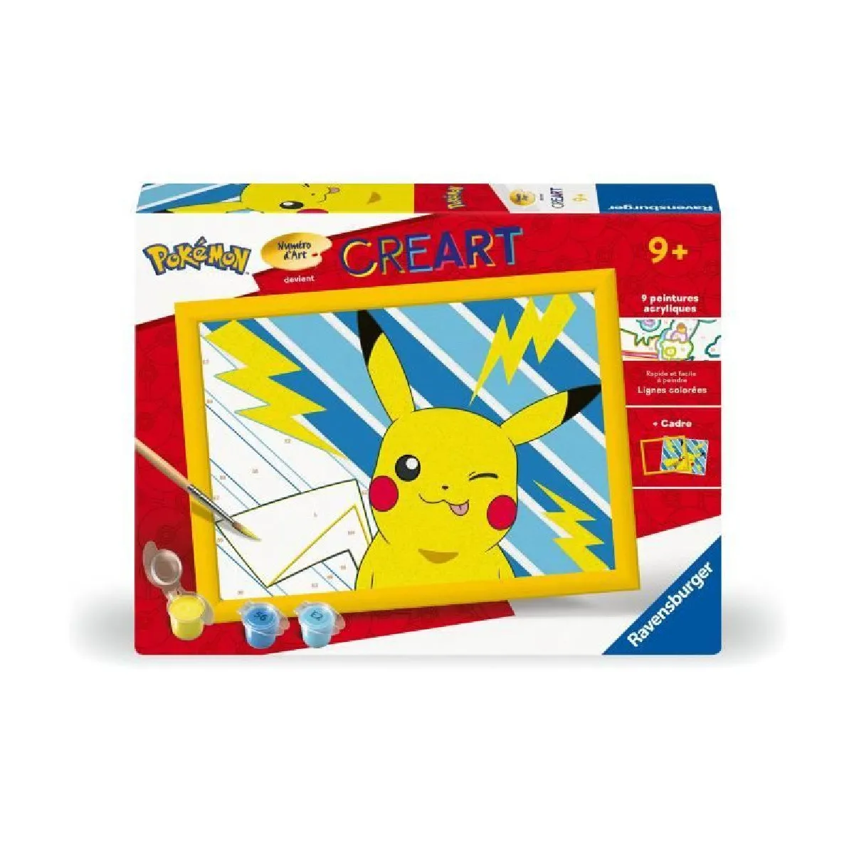 CreArt Kids 18x24cm : Pikachu Eclair / Pokemon Ravensburger Jeux France - vue 2