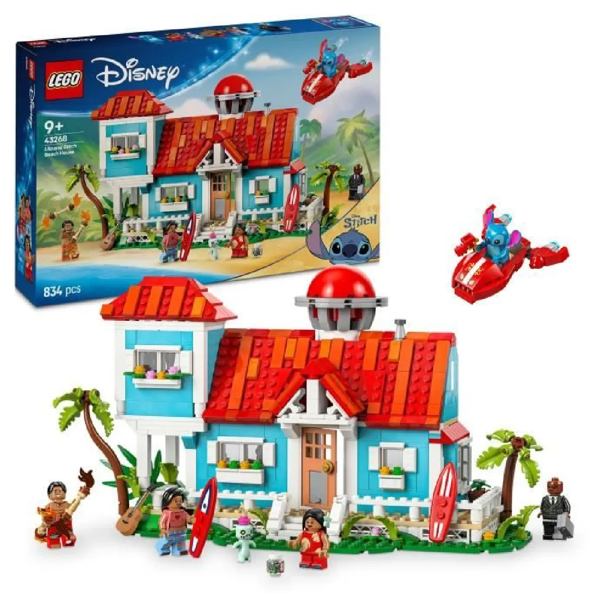 LEGO Disney Classic 43268 Lilo et Stitch Maison de la plage Pack de 834 pour garçon - vue 4