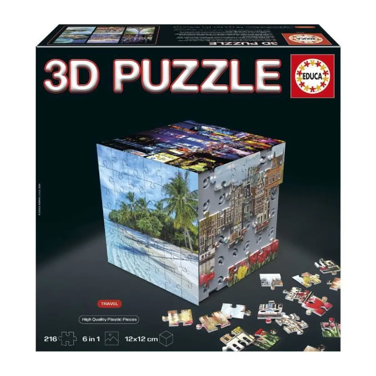 Educa Borras Educa Puzzle 3D Voyage, Set De 6