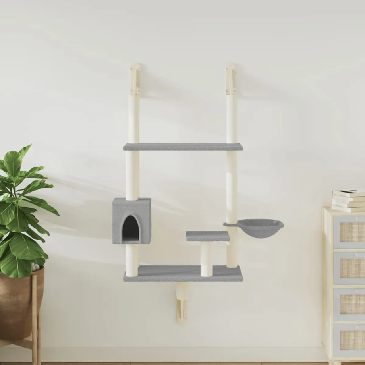 vidaXL Arbre à chat mural avec griffoir 153 cm - vue 3