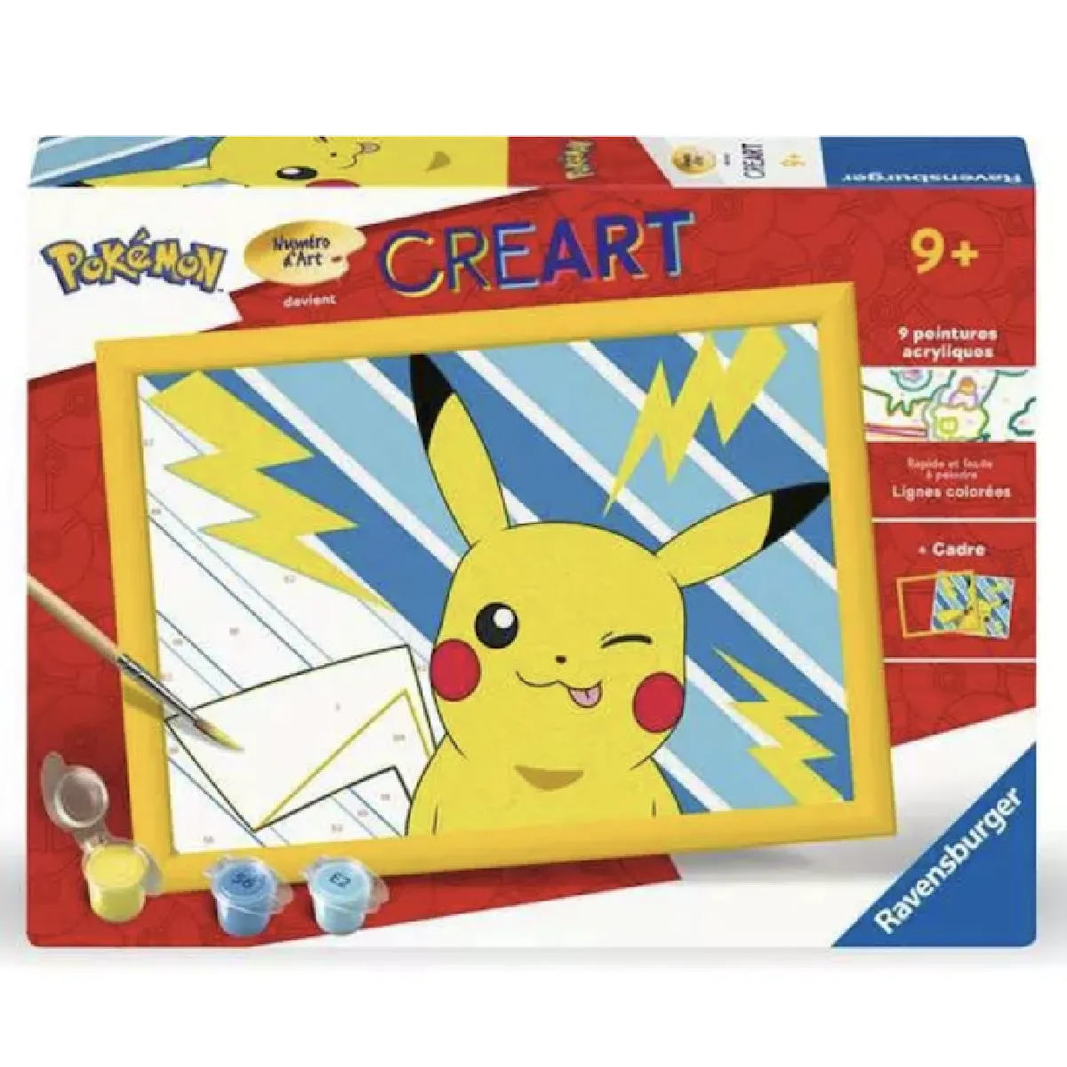 CreArt Kids 18x24cm : Pikachu Eclair / Pokemon Ravensburger Jeux France