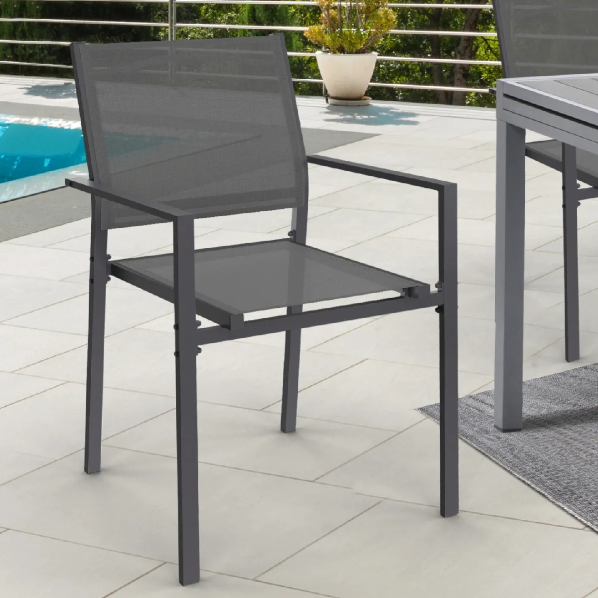 Lot de 6 chaises de jardin OLBIA