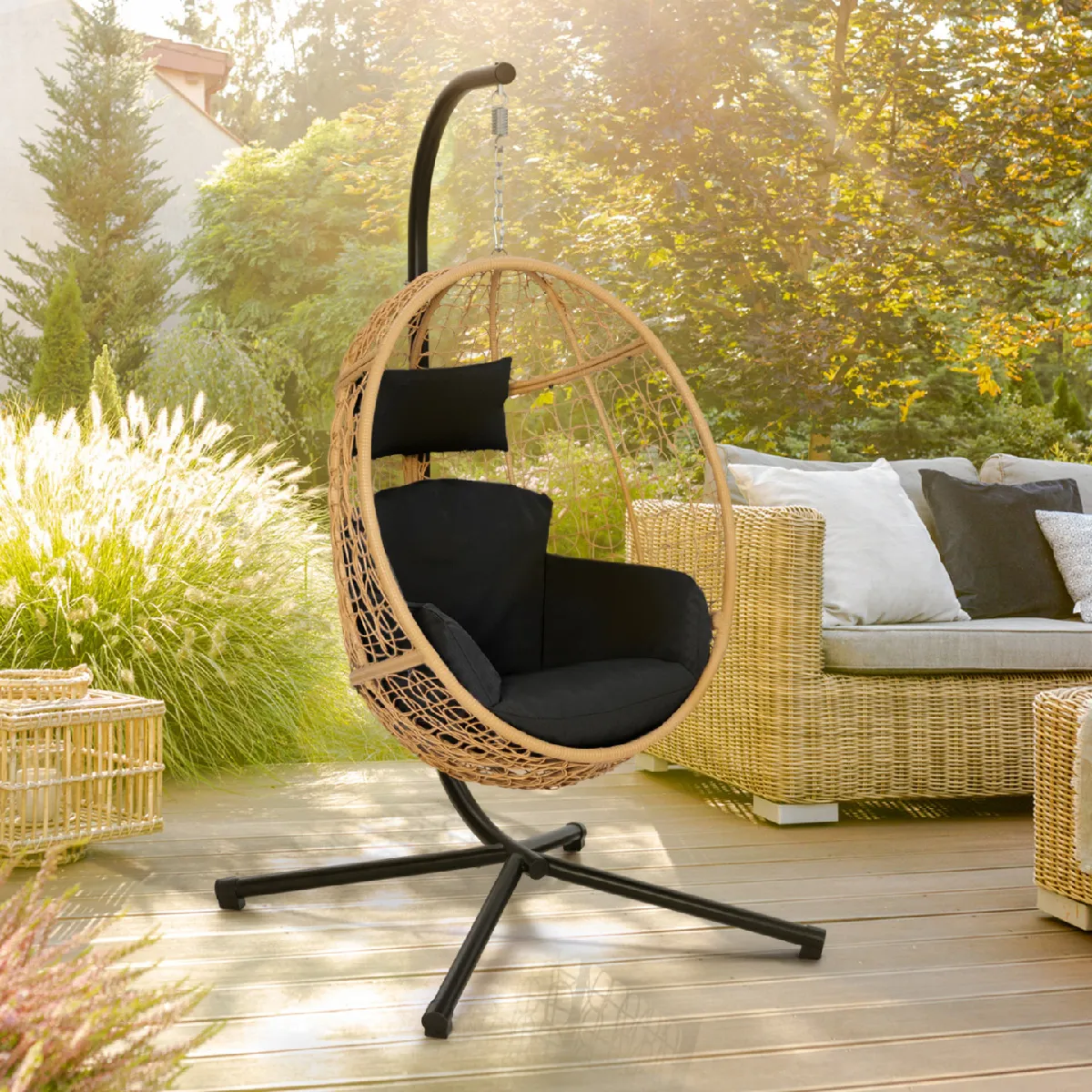 IDMARKET Fauteuil Oeuf Suspendu - vue 1