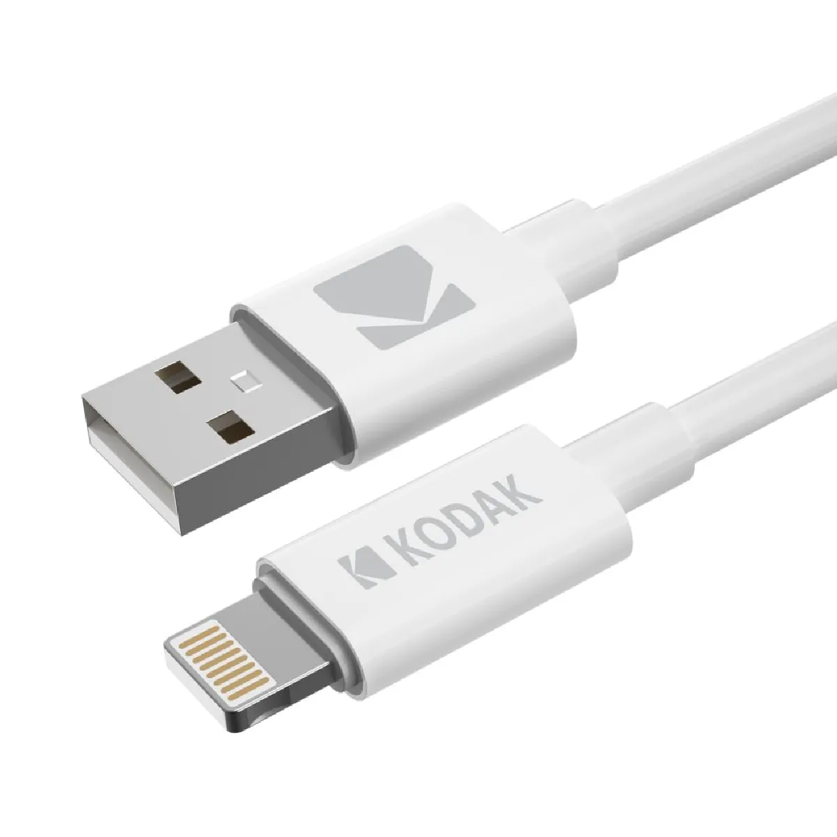KODAK Câble Premium USB vers Lightning Câble de Charge et de Transfert de Données Haute Vitesse Compatible Charge Rapide Longueur 1m
