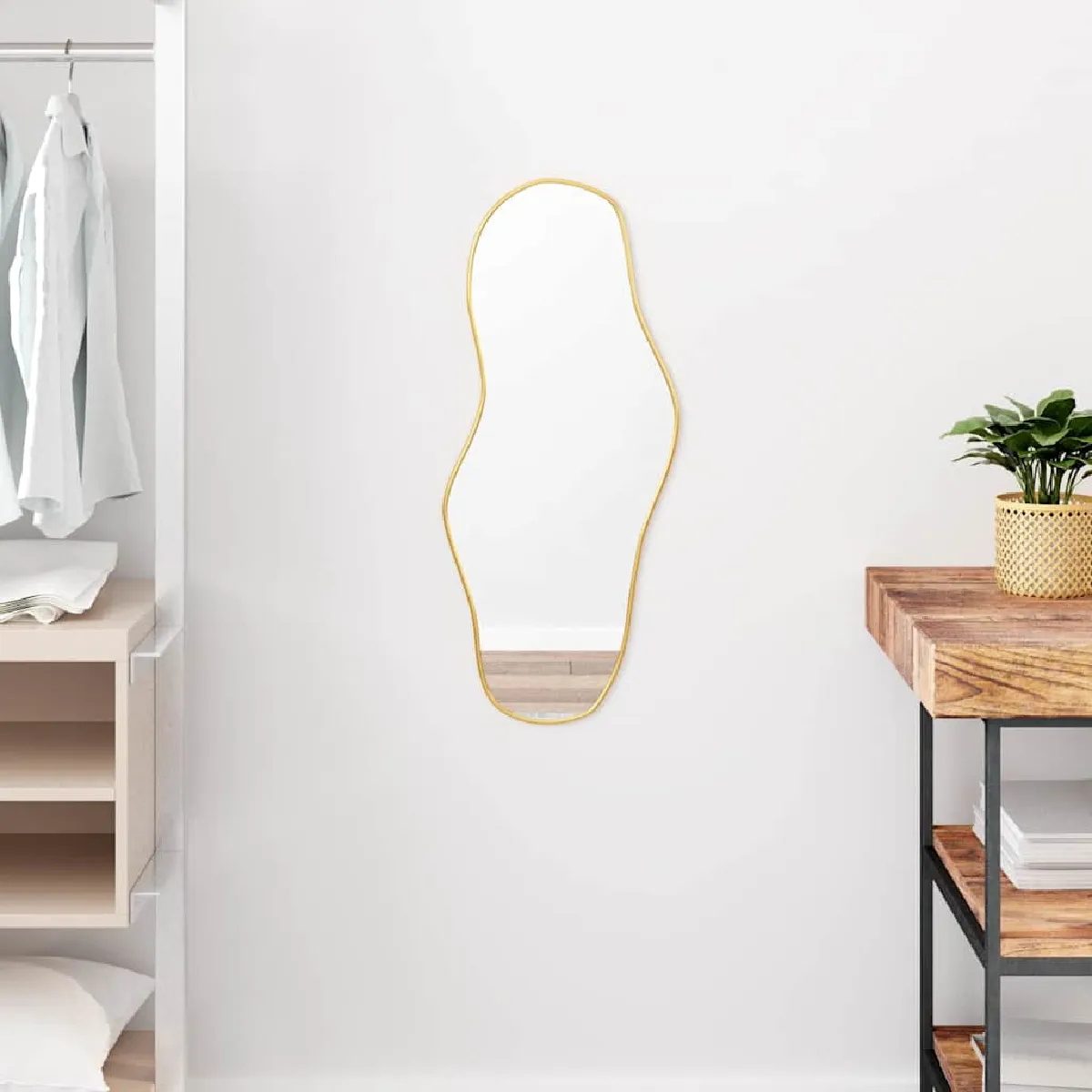 VIDAXL - Miroir mural - Doré - 70 x 30 cm - Image 2