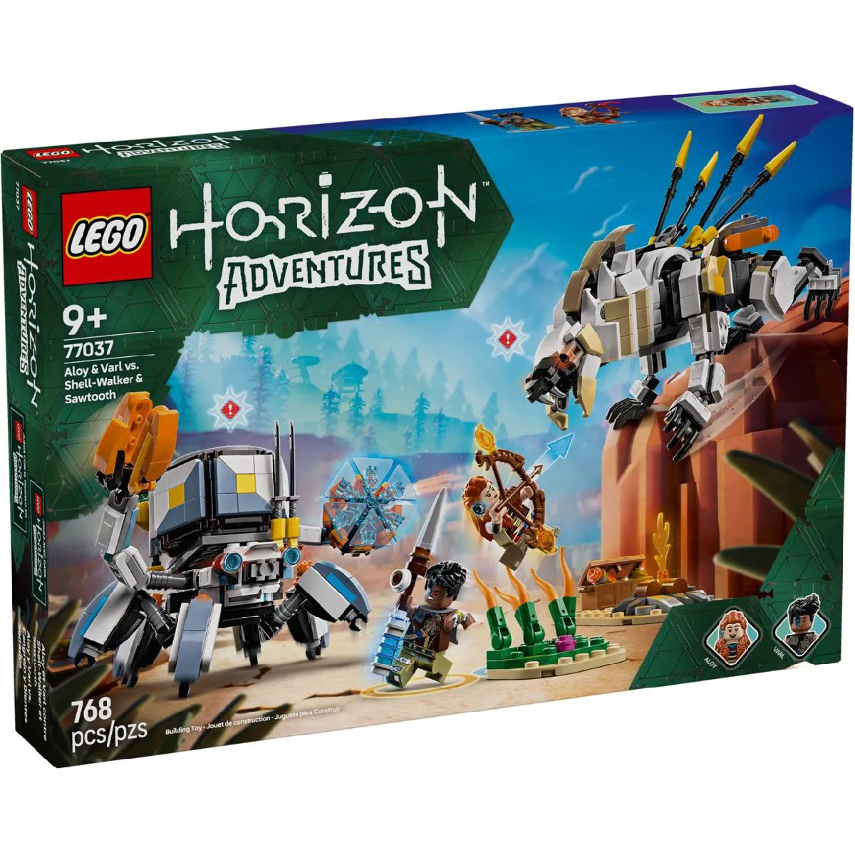 Lego Aloy Et Varl Contre Testudien Et Dents De Scie 77037 Lego La Boite - vue 3