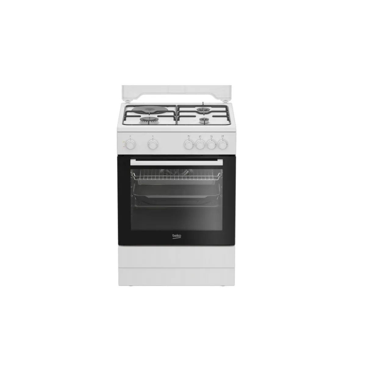 BEKO Cuisinière mixte 60 cm 3+1 four électrique FBS63121WD - vue 2