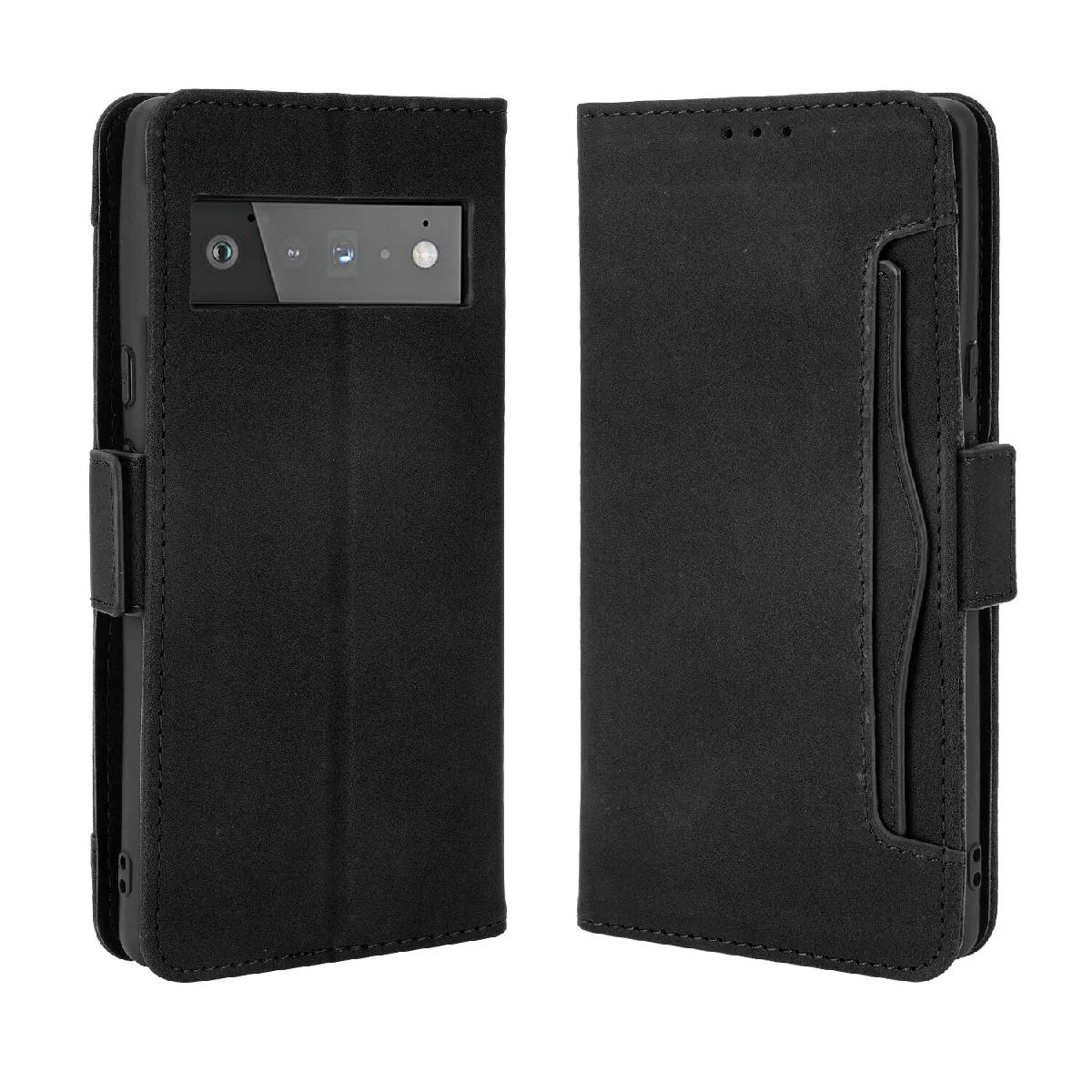 Générique Étui Portefeuille Avec Porte-Cartes En Similicuir Google Pixel 6 5G
