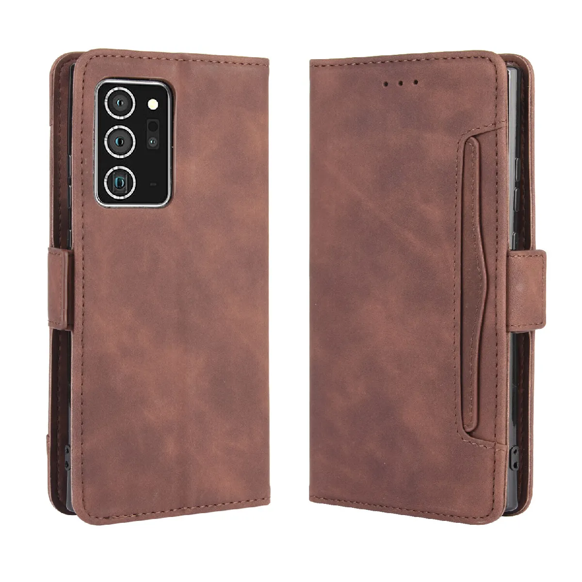 Générique Marron Coque Portefeuille En Similicuir Samsung Galaxy Note 20 5G