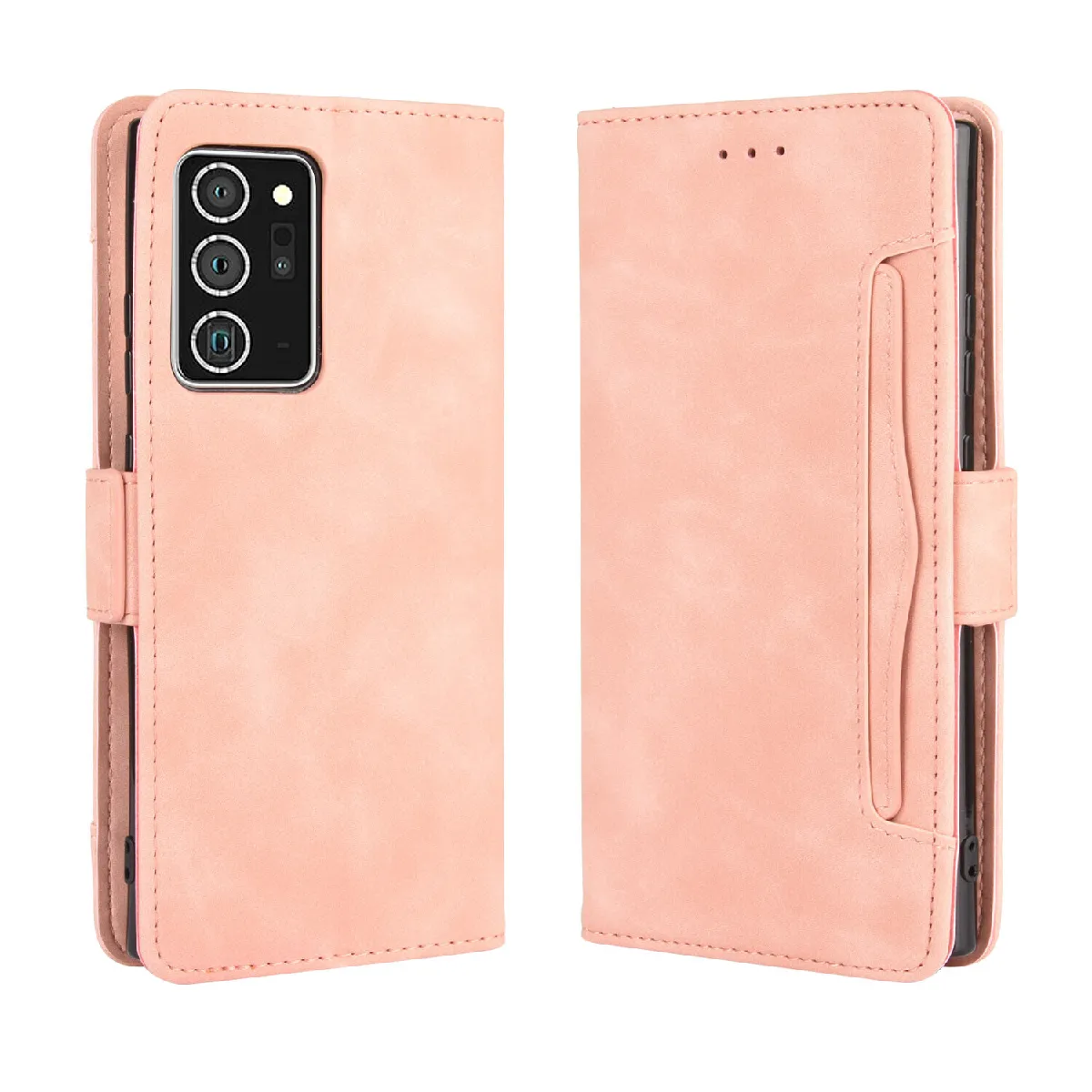 Générique Rose Étui Portefeuille En Similicuir À Fermeture Magnétique Samsung Galaxy Note 20 Ultra