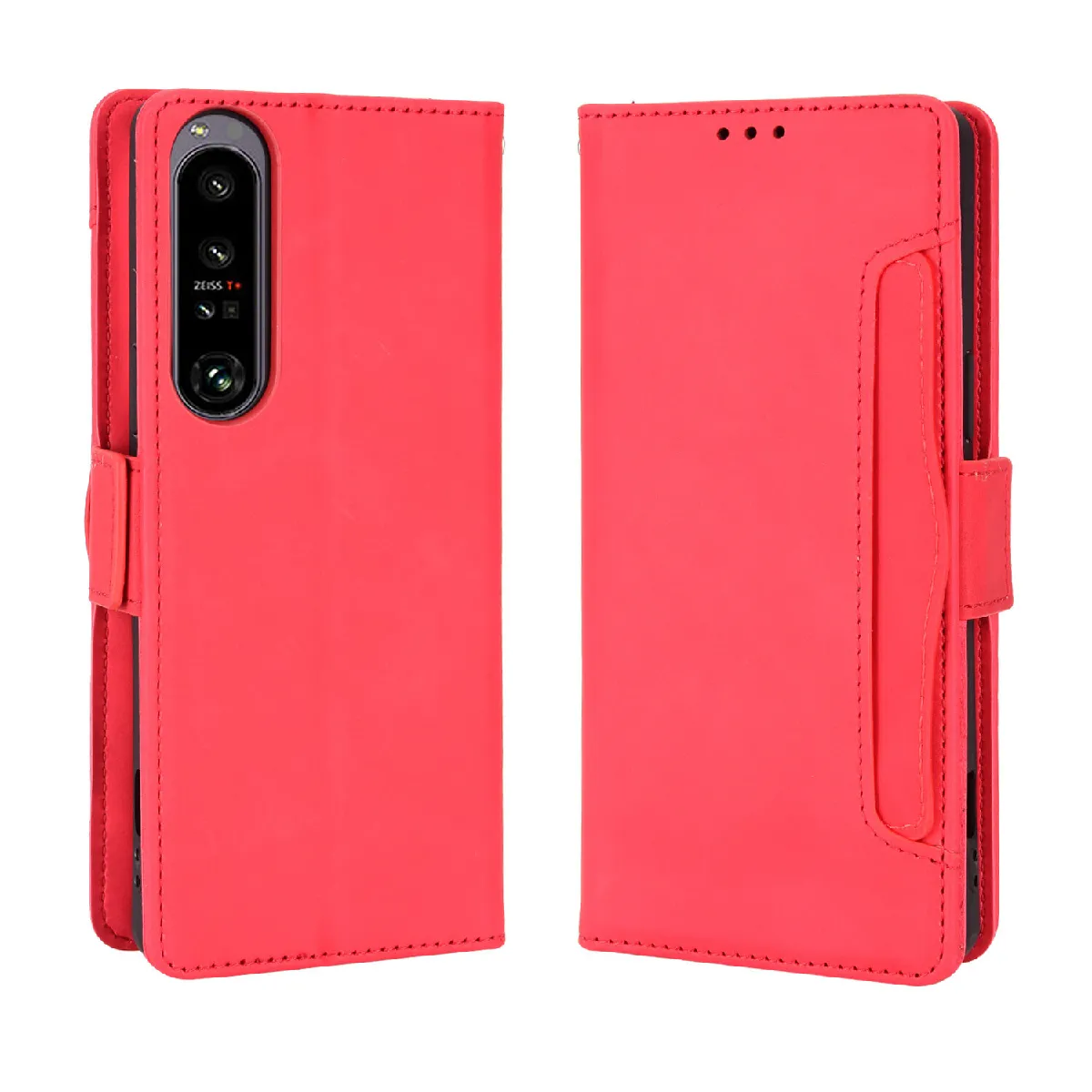 Générique Rouge Étui Portefeuille Sony Xperia 1 Iv