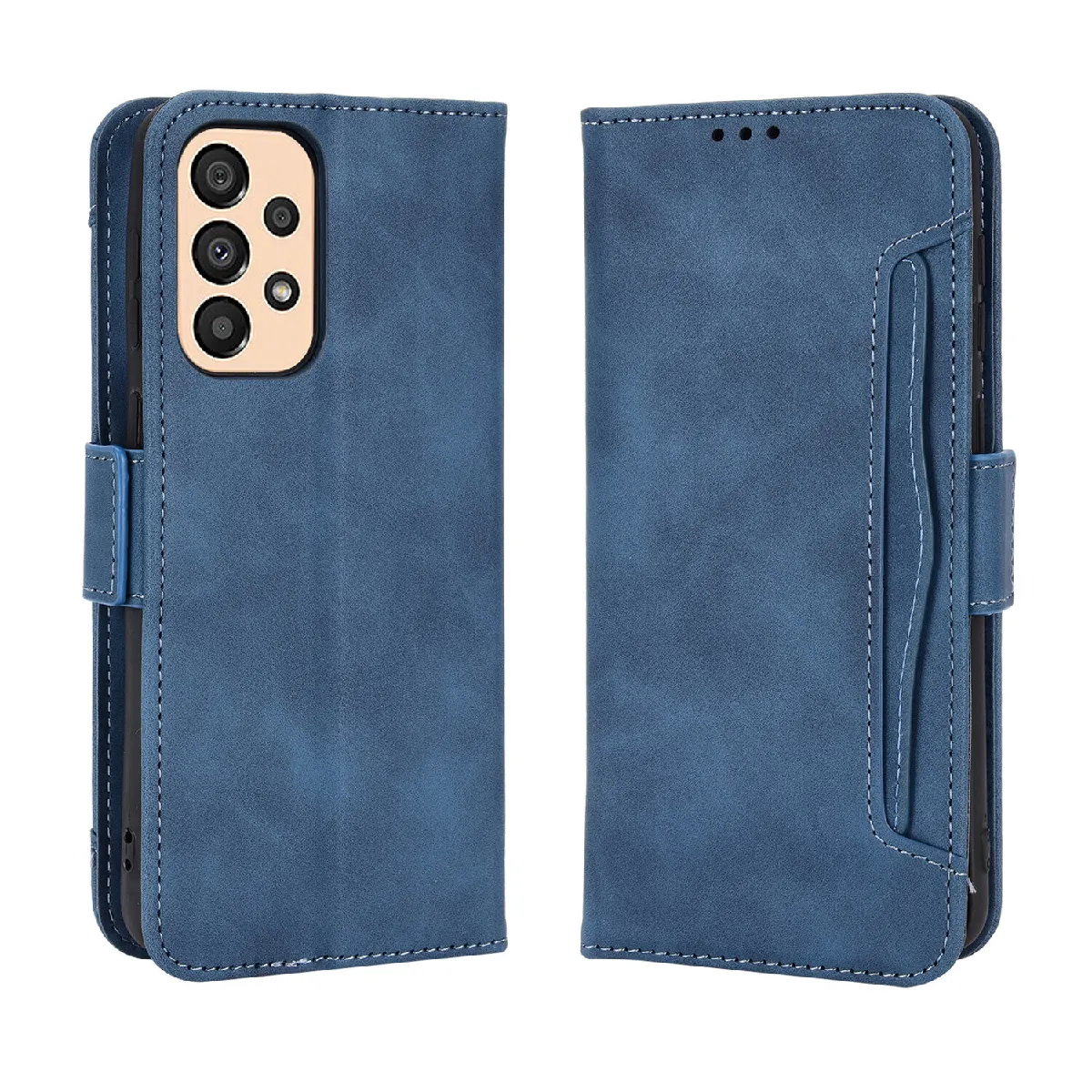 Générique Bleu Étui Portefeuille En Similicuir Samsung Galaxy A33 5G - Marine