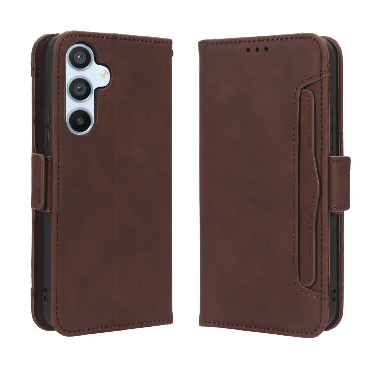 Générique Marron Étui Portefeuille En Similicuir Avec Porte-Cartes Samsung Galaxy A54 5G