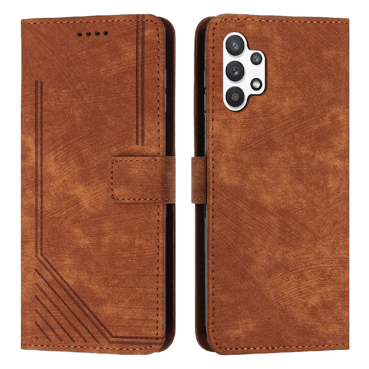 Générique Marron Coque Samsung Galaxy A13 4G Support