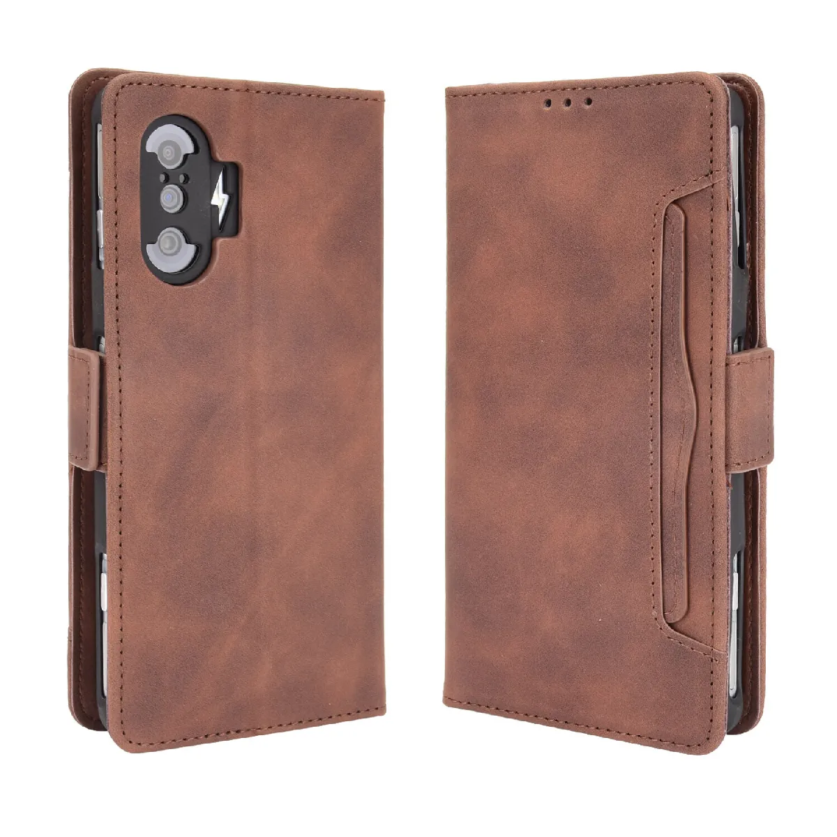 Générique Marron Étui Portefeuille Xiaomi Poco F3 Gt