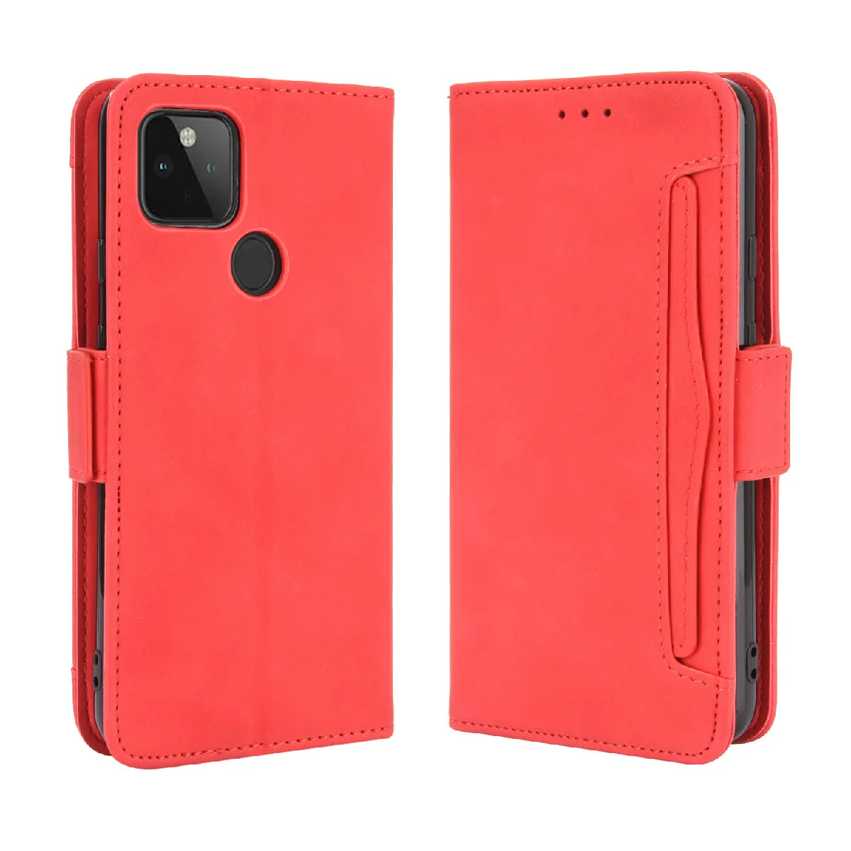 Générique Rouge Étui Portefeuille Google Pixel 4A 5G