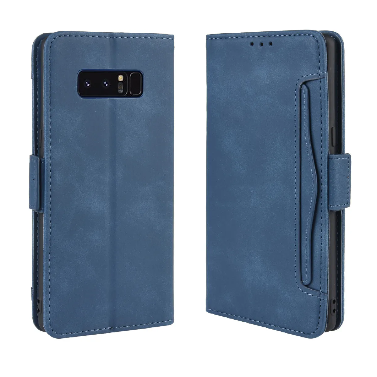 Générique Bleu Étui Portefeuille En Similicuir À Fermeture Magnétique Samsung Galaxy Note 8