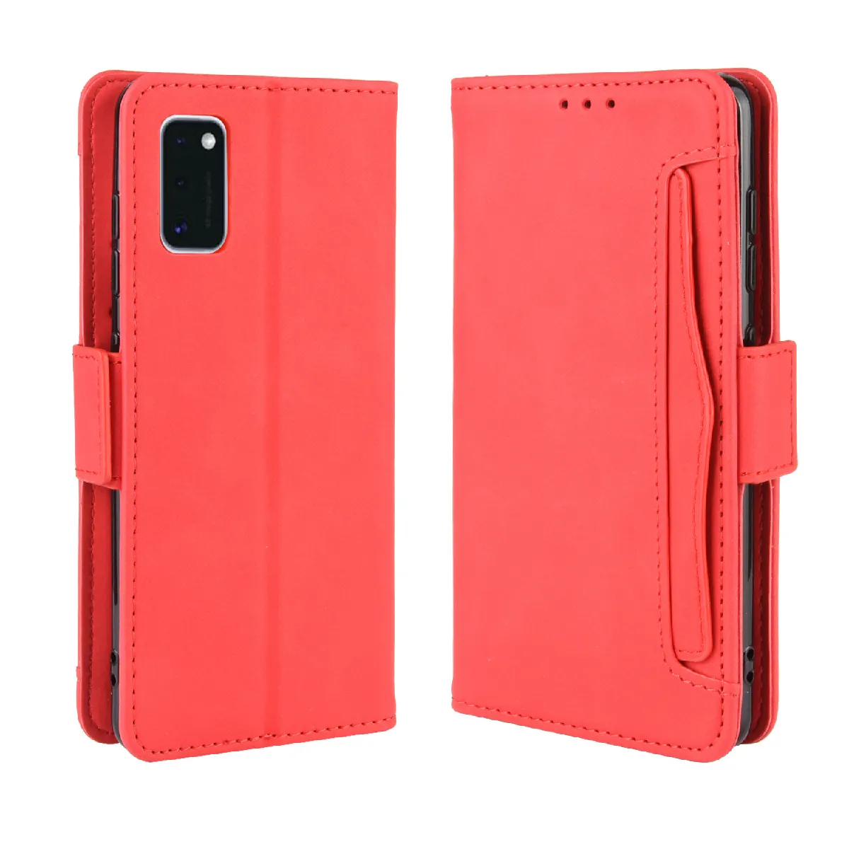 Générique Rouge Étui Portefeuille En Similicuir À Fermeture Magnétique Samsung Galaxy A41