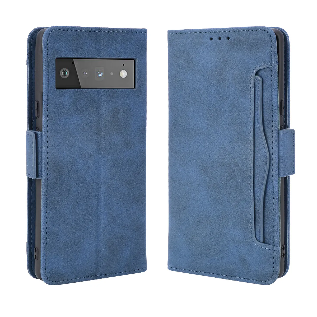 Générique Bleu Étui Portefeuille Google Pixel 6 5G