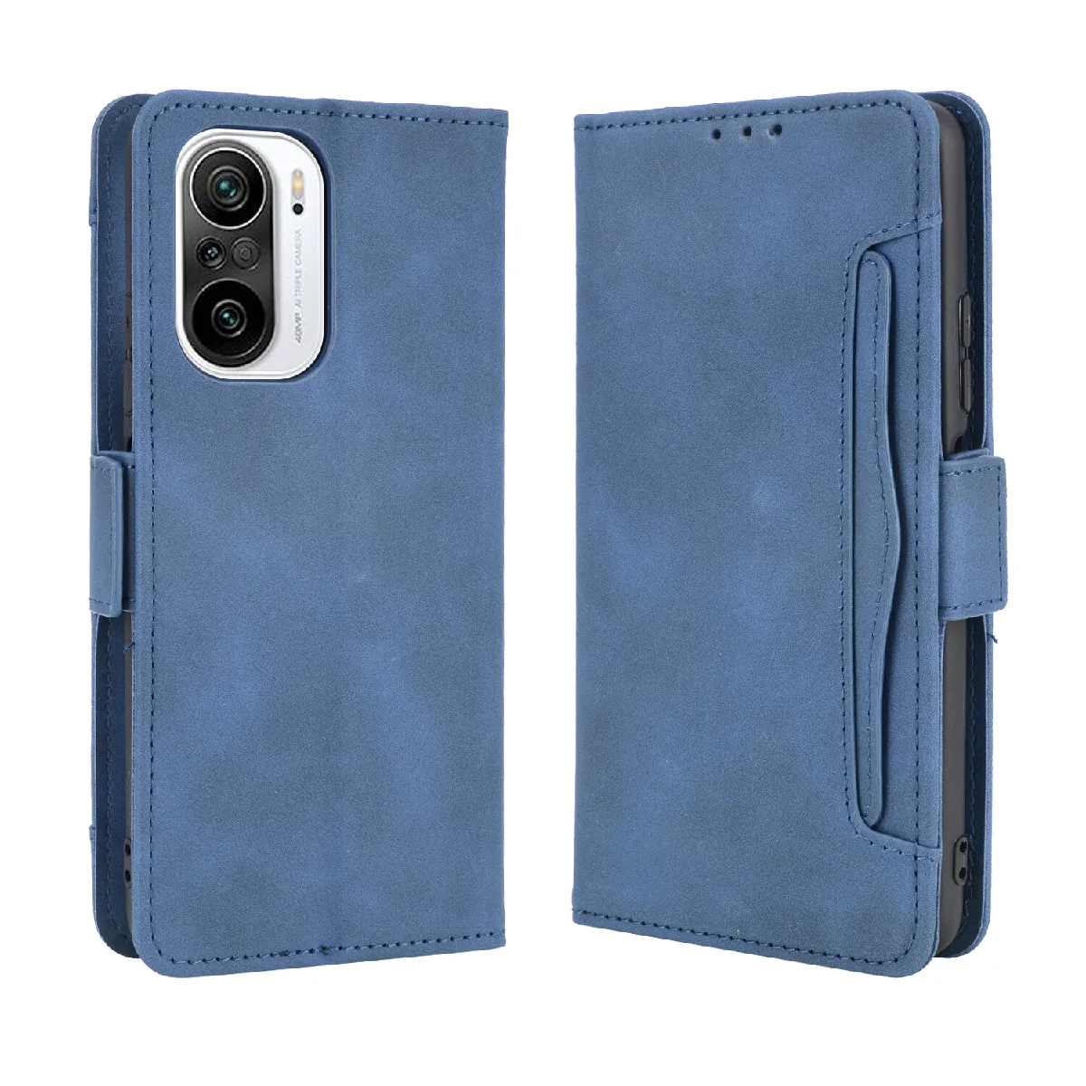 Générique Bleu Étui Portefeuille En Similicuir Pour Xiaomi Poco F3