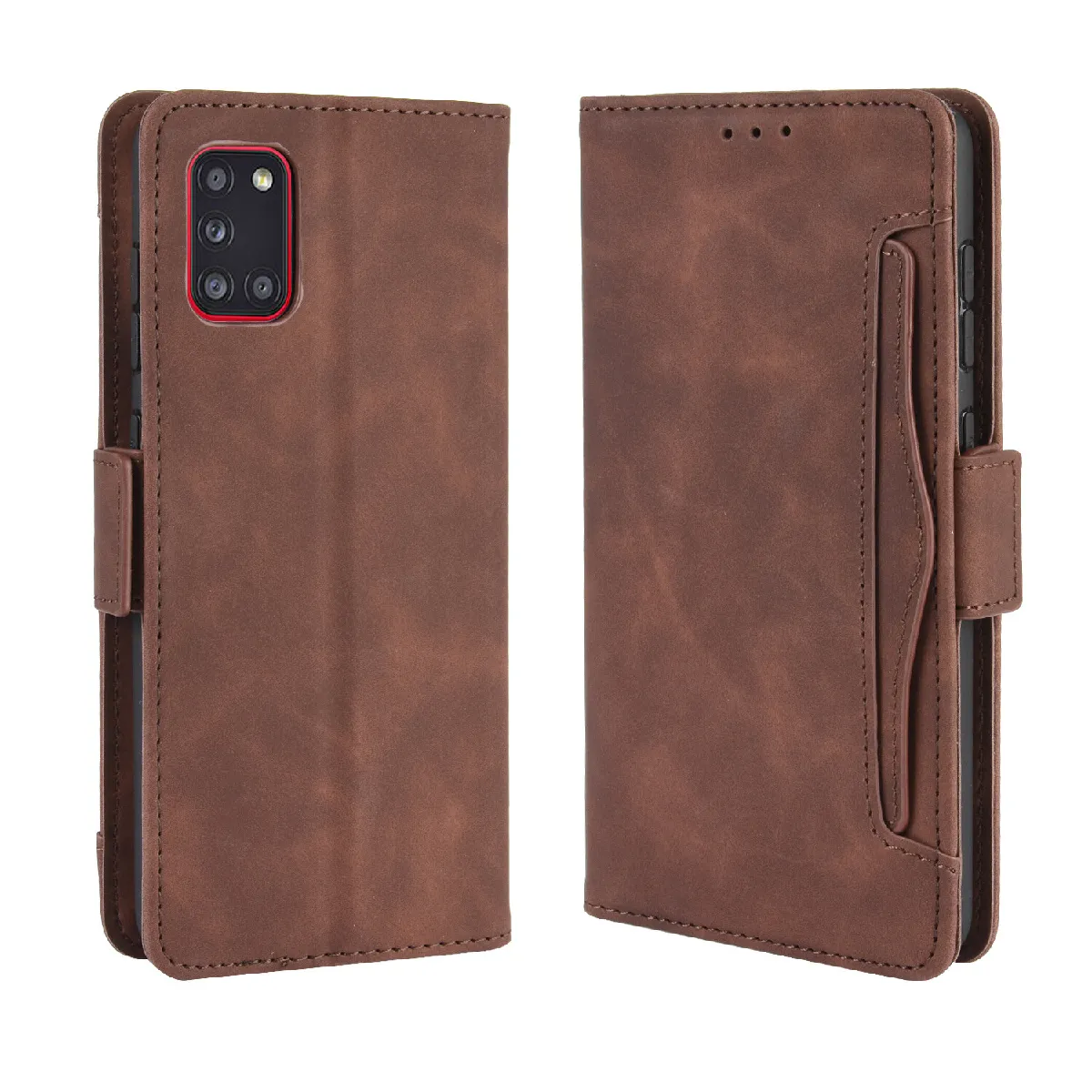 Générique Marron Étui Portefeuille À Fermeture Magnétique Samsung Galaxy A31