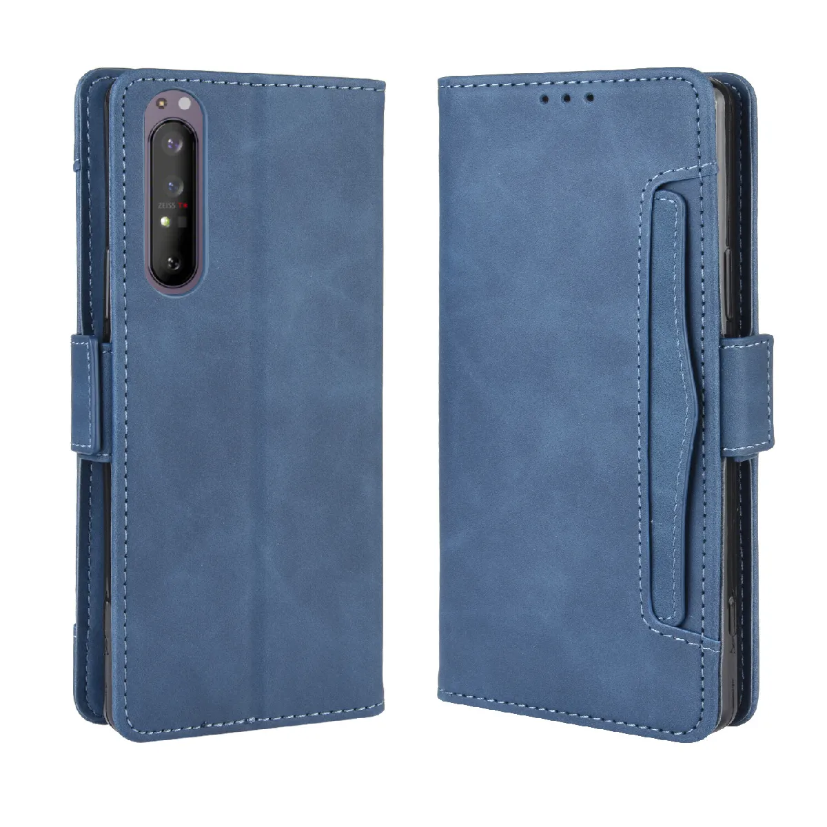 Générique Bleu Étui Portefeuille Sony Xperia 5 Ii