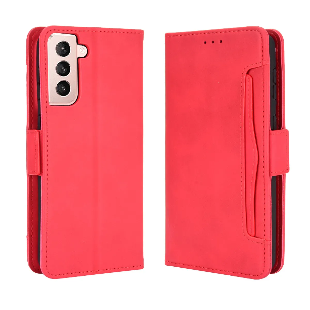 Générique Rouge Étui Portefeuille En Similicuir Samsung Galaxy S21 Plus 5G