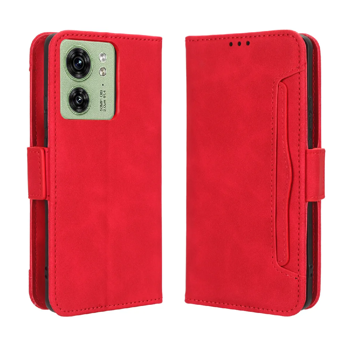 Générique Rouge Étui Portefeuille En Similicuir Motorola Edge 40