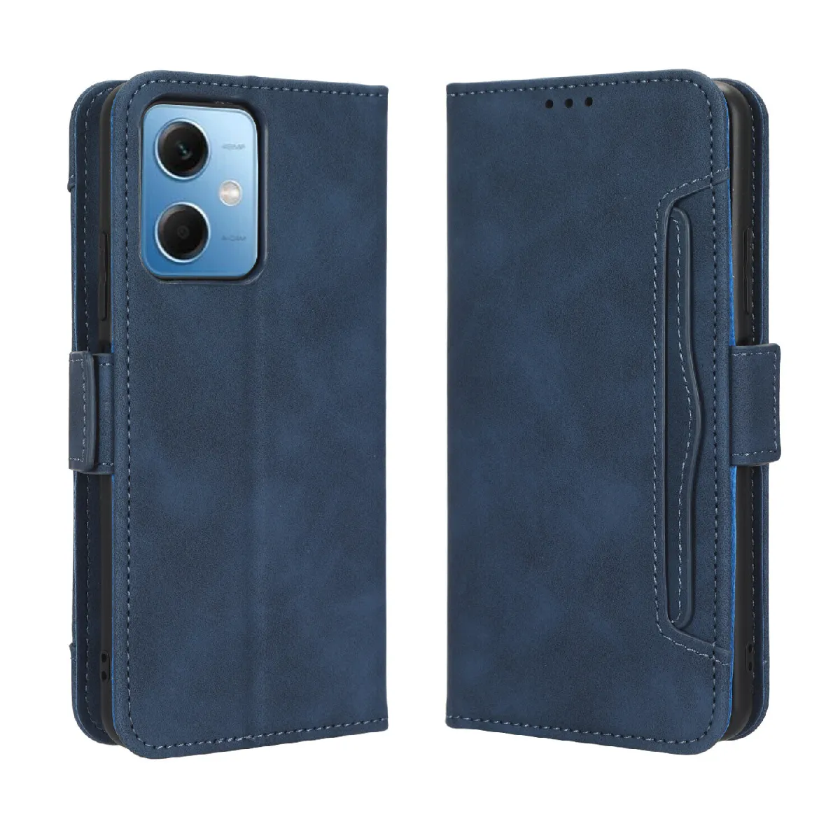 Coque Xiaomi POCO X5 5G - Étui Cuir PU Bleu