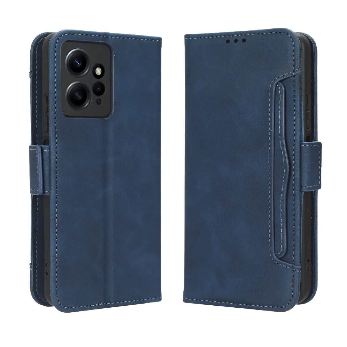 Générique Bleu Étui Portefeuille Xiaomi Redmi Note 12 4G - Foncé