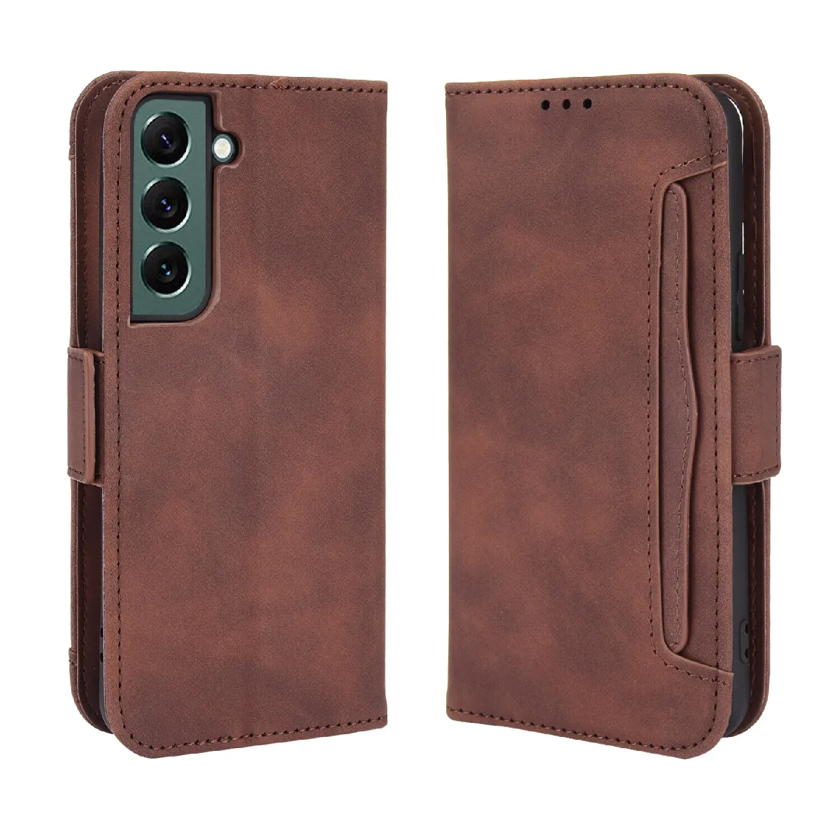 Générique Marron Étui Portefeuille Samsung Galaxy S22 5G