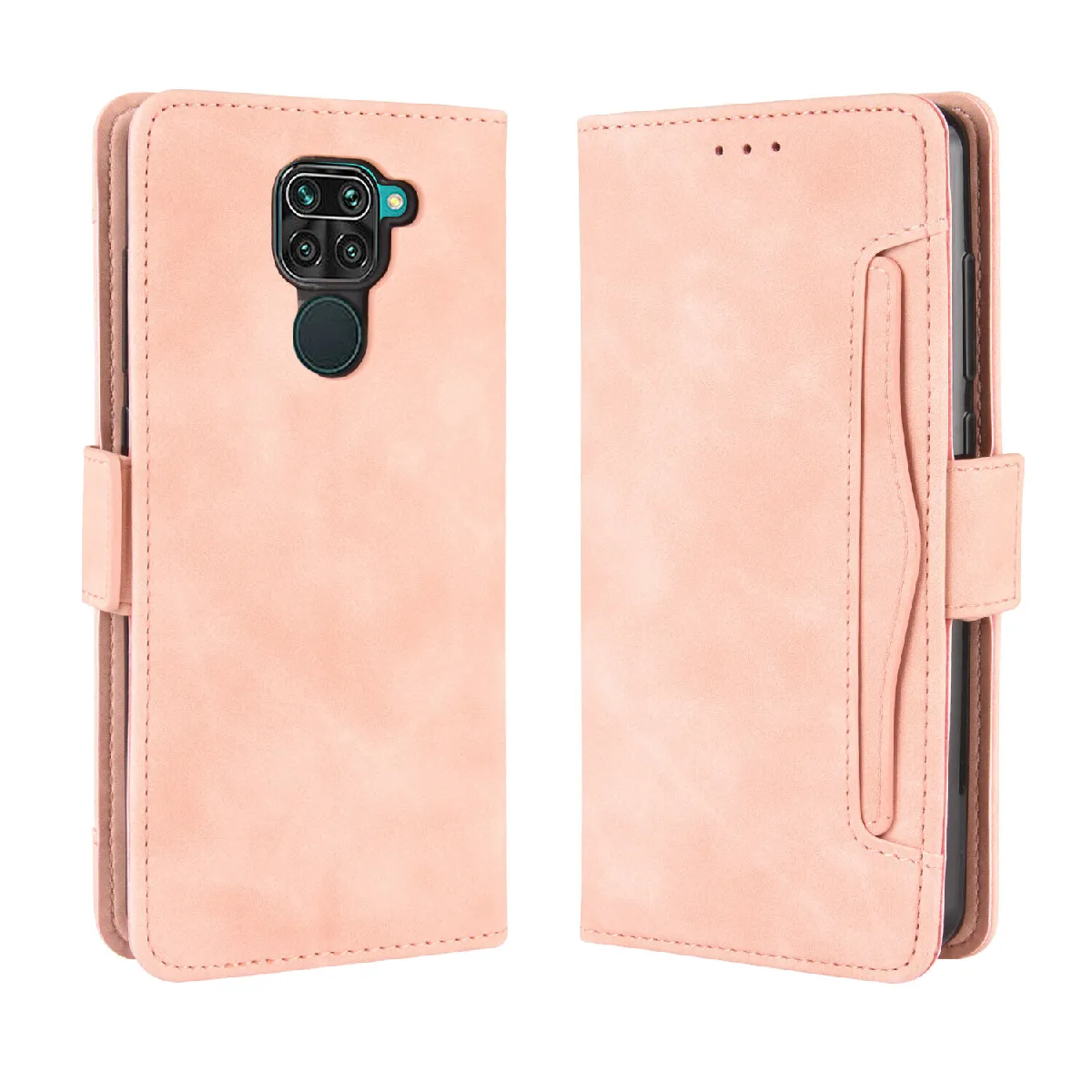 Générique Rose Étui Portefeuille En Similicuir Xiaomi Redmi Note 9