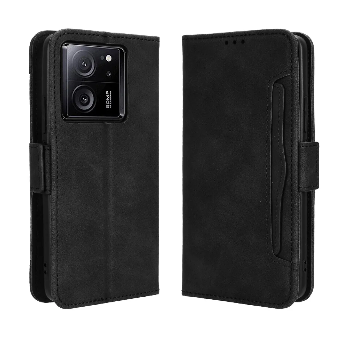 Générique Noir Étui Portefeuille À Fermeture Magnétique Xiaomi 13T / 13T Pro 5G