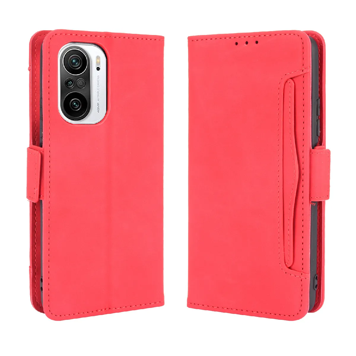 Générique Rouge Étui Portefeuille En Similicuir Xiaomi Poco F3