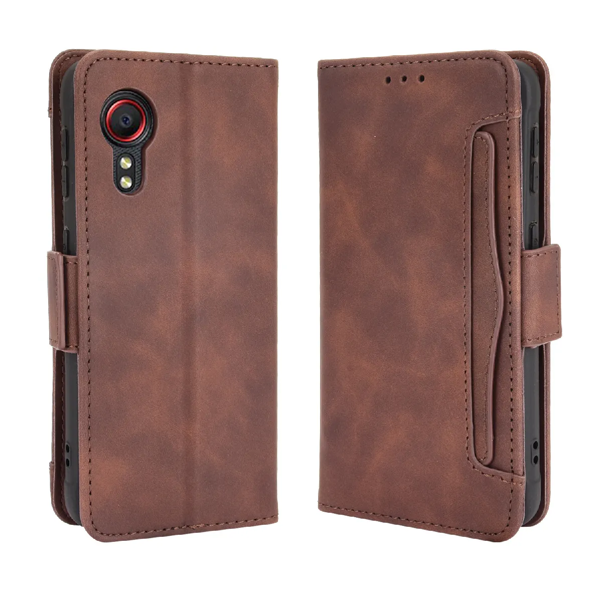 Générique Marron Étui Portefeuille À Porte-Cartes Samsung Galaxy Xcover 5 5G